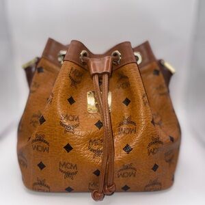 MCM Tan Leather Shoulder Bag